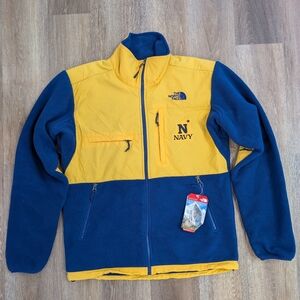 RARE! North Face Denali Jacket  Men's S Blue/Gold Naval Academy NWT Dead stock